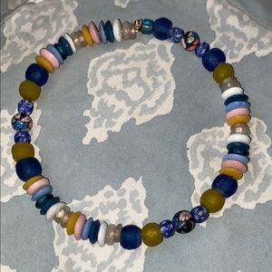 Colorful Beaded handmade choker necklace OS